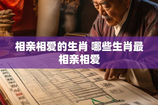 相亲相爱的生肖 哪些生肖最相亲相爱