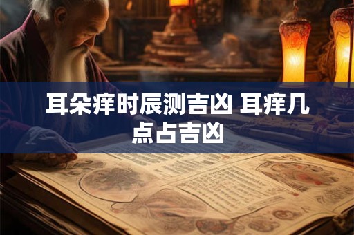 耳朵痒时辰测吉凶 耳痒几点占吉凶 耳朵痒时辰测吉凶 耳痒几点占吉凶