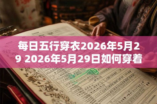 每日五行穿衣2026年5月29 2026年5月29日如何穿着符合五行之道 每日五行穿衣2026年5月29 2026年5月29日如何穿着符合五行之道