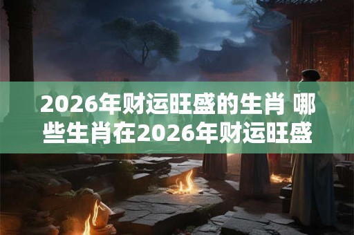 2026年财运旺盛的生肖 哪些生肖在2026年财运旺盛 2026年财运旺盛的生肖 哪些生肖在2026年财运旺盛