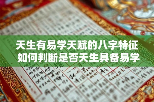 天生有易学天赋的八字特征 如何判断是否天生具备易学天赋 天生有易学天赋的八字特征 如何判断是否天生具备易学天赋