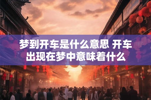 梦到开车是什么意思 开车出现在梦中意味着什么 梦到开车是什么意思 开车出现在梦中意味着什么