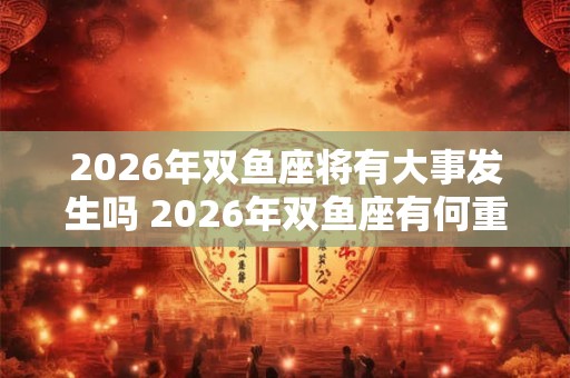 2026年双鱼座将有大事发生吗 2026年双鱼座有何重大事件 2026年双鱼座将有大事发生吗 2026年双鱼座有何重大事件