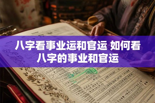 八字看事业运和官运 如何看八字的事业和官运 八字看事业运和官运 如何看八字的事业和官运