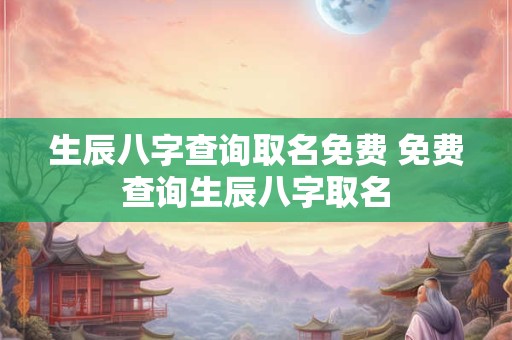 生辰八字查询取名免费 免费查询生辰八字取名 生辰八字查询取名免费 免费查询生辰八字取名