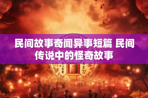 民间故事奇闻异事短篇 民间传说中的怪奇故事 民间故事奇闻异事短篇 民间传说中的怪奇故事