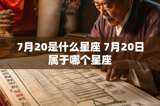 7月20是什么星座 7月20日属于哪个星座 7月20是什么星座 7月20日属于哪个星座