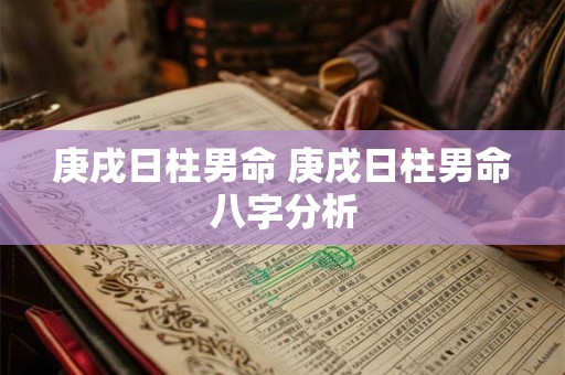 庚戌日柱男命 庚戌日柱男命八字分析 庚戌日柱男命 庚戌日柱男命八字分析