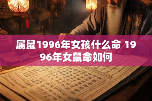 属鼠1996年女孩什么命 1996年女鼠命如何 属鼠1996年女孩什么命 1996年女鼠命如何