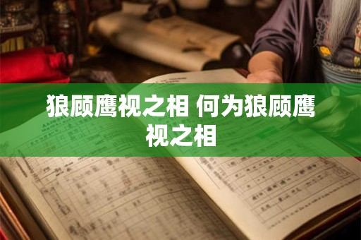 狼顾鹰视之相 何为狼顾鹰视之相