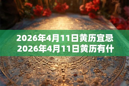 2026年4月11日黄历宜忌 2026年4月11日黄历有什么宜忌