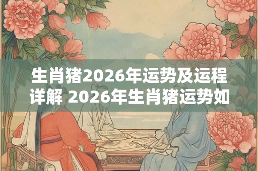 生肖猪2026年运势及运程详解 2026年生肖猪运势如何 生肖猪2026年运势及运程详解 2026年生肖猪运势如何