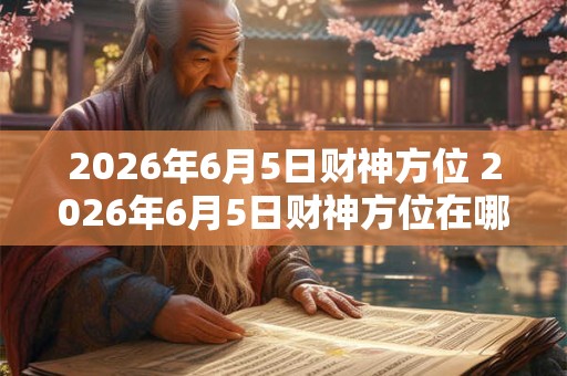2026年6月5日财神方位 2026年6月5日财神方位在哪 2026年6月5日财神方位 2026年6月5日财神方位在哪