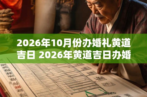 2026年10月份办婚礼黄道吉日 2026年黄道吉日办婚礼 2026年10月份办婚礼黄道吉日 2026年黄道吉日办婚礼
