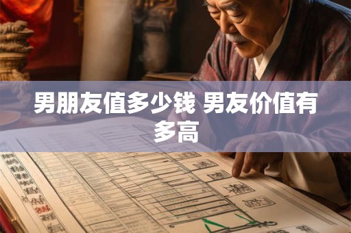 男朋友值多少钱 男友价值有多高 男朋友值多少钱 男友价值有多高