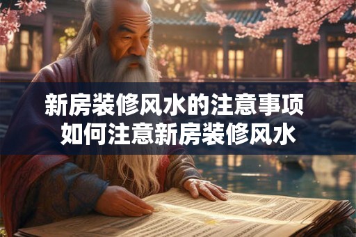 新房装修风水的注意事项 如何注意新房装修风水