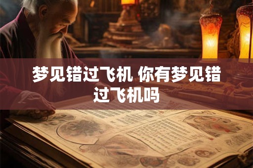 梦见错过飞机 你有梦见错过飞机吗