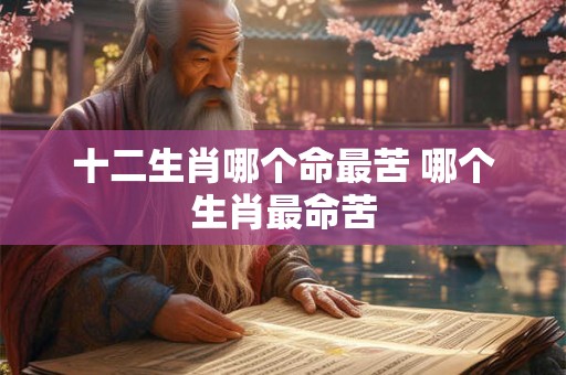 十二生肖哪个命最苦 哪个生肖最命苦 十二生肖哪个命最苦 哪个生肖最命苦