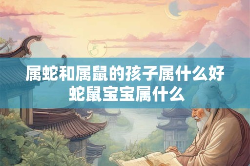 属蛇和属鼠的孩子属什么好 蛇鼠宝宝属什么 属蛇和属鼠的孩子属什么好 蛇鼠宝宝属什么