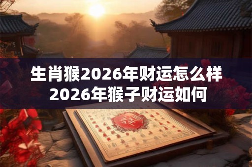 生肖猴2026年财运怎么样 2026年猴子财运如何 生肖猴2026年财运怎么样 2026年猴子财运如何