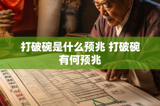 打破碗是什么预兆 打破碗有何预兆 打破碗是什么预兆 打破碗有何预兆
