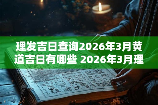 理发吉日查询2026年3月黄道吉日有哪些 2026年3月理发黄道吉日查询 理发吉日查询2026年3月黄道吉日有哪些 2026年3月理发黄道吉日查询
