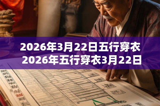 2026年3月22日五行穿衣 2026年五行穿衣3月22日可行吗 2026年3月22日五行穿衣 2026年五行穿衣3月22日可行吗