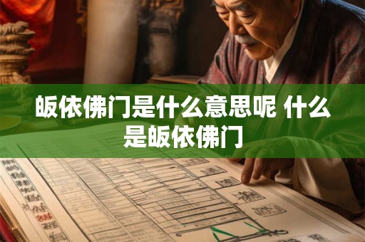 皈依佛门是什么意思呢 什么是皈依佛门 皈依佛门是什么意思呢 什么是皈依佛门