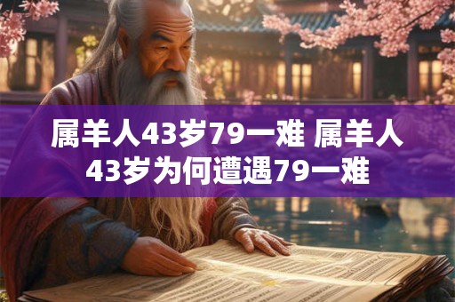 属羊人43岁79一难 属羊人43岁为何遭遇79一难