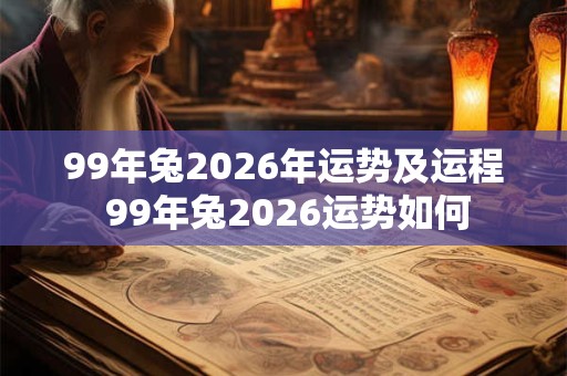 99年兔2026年运势及运程 99年兔2026运势如何