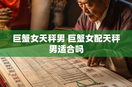 巨蟹女天秤男 巨蟹女配天秤男适合吗