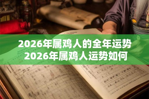 2026年属鸡人的全年运势 2026年属鸡人运势如何