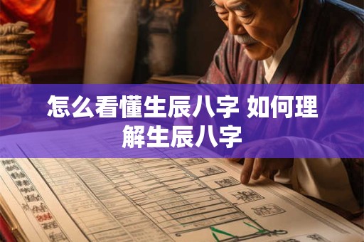 怎么看懂生辰八字 如何理解生辰八字 怎么看懂生辰八字 如何理解生辰八字