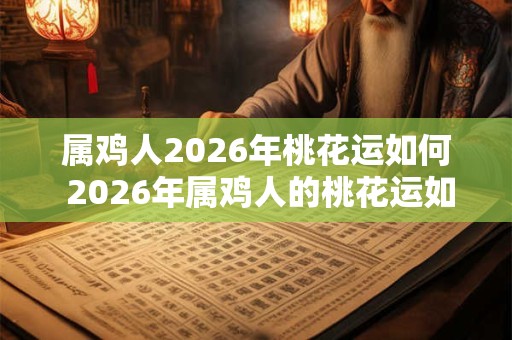 属鸡人2026年桃花运如何 2026年属鸡人的桃花运如何