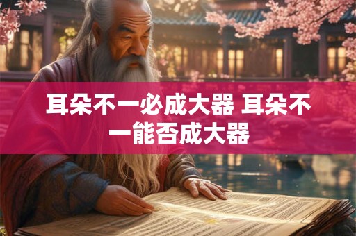 耳朵不一必成大器 耳朵不一能否成大器