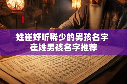 姓崔好听稀少的男孩名字 崔姓男孩名字推荐 姓崔好听稀少的男孩名字 崔姓男孩名字推荐