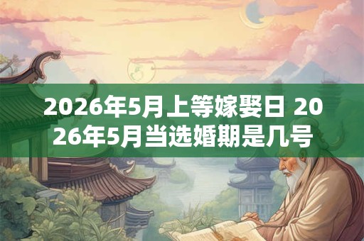 2026年5月上等嫁娶日 2026年5月当选婚期是几号 2026年5月上等嫁娶日 2026年5月当选婚期是几号