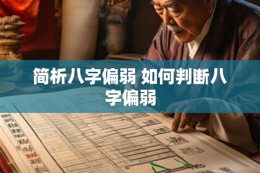 简析八字偏弱 如何判断八字偏弱 简析八字偏弱 如何判断八字偏弱