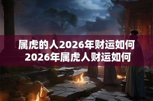 属虎的人2026年财运如何 2026年属虎人财运如何