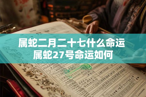 属蛇二月二十七什么命运 属蛇27号命运如何 属蛇二月二十七什么命运 属蛇27号命运如何