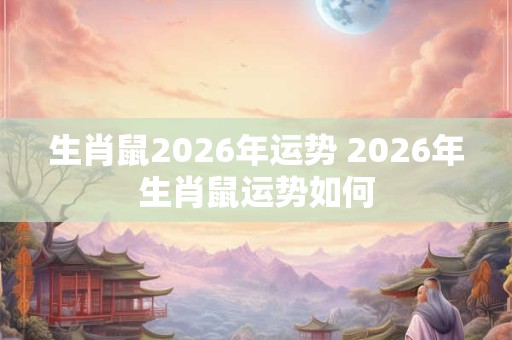 生肖鼠2026年运势 2026年生肖鼠运势如何 生肖鼠2026年运势 2026年生肖鼠运势如何