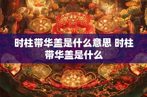 时柱带华盖是什么意思 时柱带华盖是什么