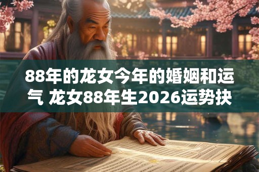 88年的龙女今年的婚姻和运气 龙女88年生2026运势抉择 88年的龙女今年的婚姻和运气 龙女88年生2026运势抉择