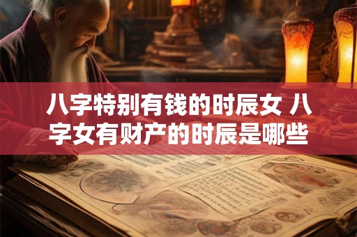 八字特别有钱的时辰女 八字女有财产的时辰是哪些