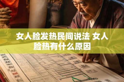 女人脸发热民间说法 女人脸热有什么原因