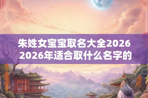 朱姓女宝宝取名大全2026 2026年适合取什么名字的朱姓女宝宝 朱姓女宝宝取名大全2026 2026年适合取什么名字的朱姓女宝宝