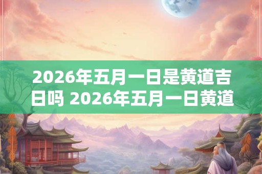 2026年五月一日是黄道吉日吗 2026年五月一日黄道吉日吗 2026年五月一日是黄道吉日吗 2026年五月一日黄道吉日吗