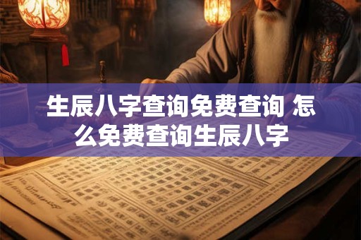 生辰八字查询免费查询 怎么免费查询生辰八字 生辰八字查询免费查询 怎么免费查询生辰八字
