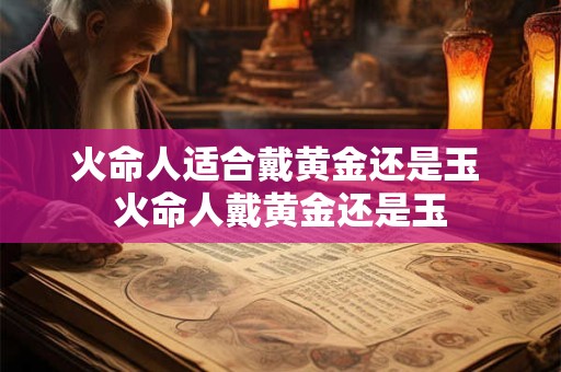 火命人适合戴黄金还是玉 火命人戴黄金还是玉 火命人适合戴黄金还是玉 火命人戴黄金还是玉