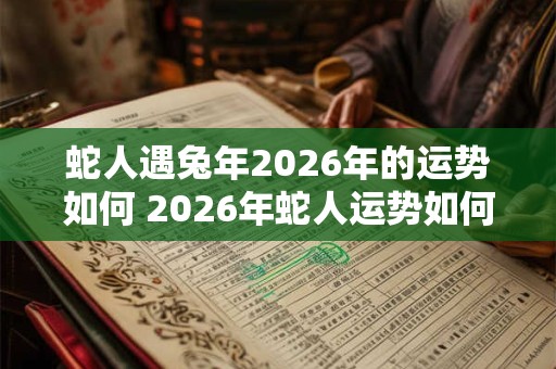 蛇人遇兔年2026年的运势如何 2026年蛇人运势如何